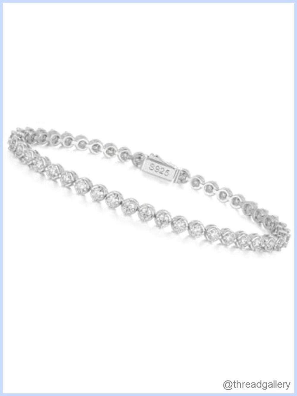 Sterling Silver 14K Gold Plated Moissanite Tennis Bracelet